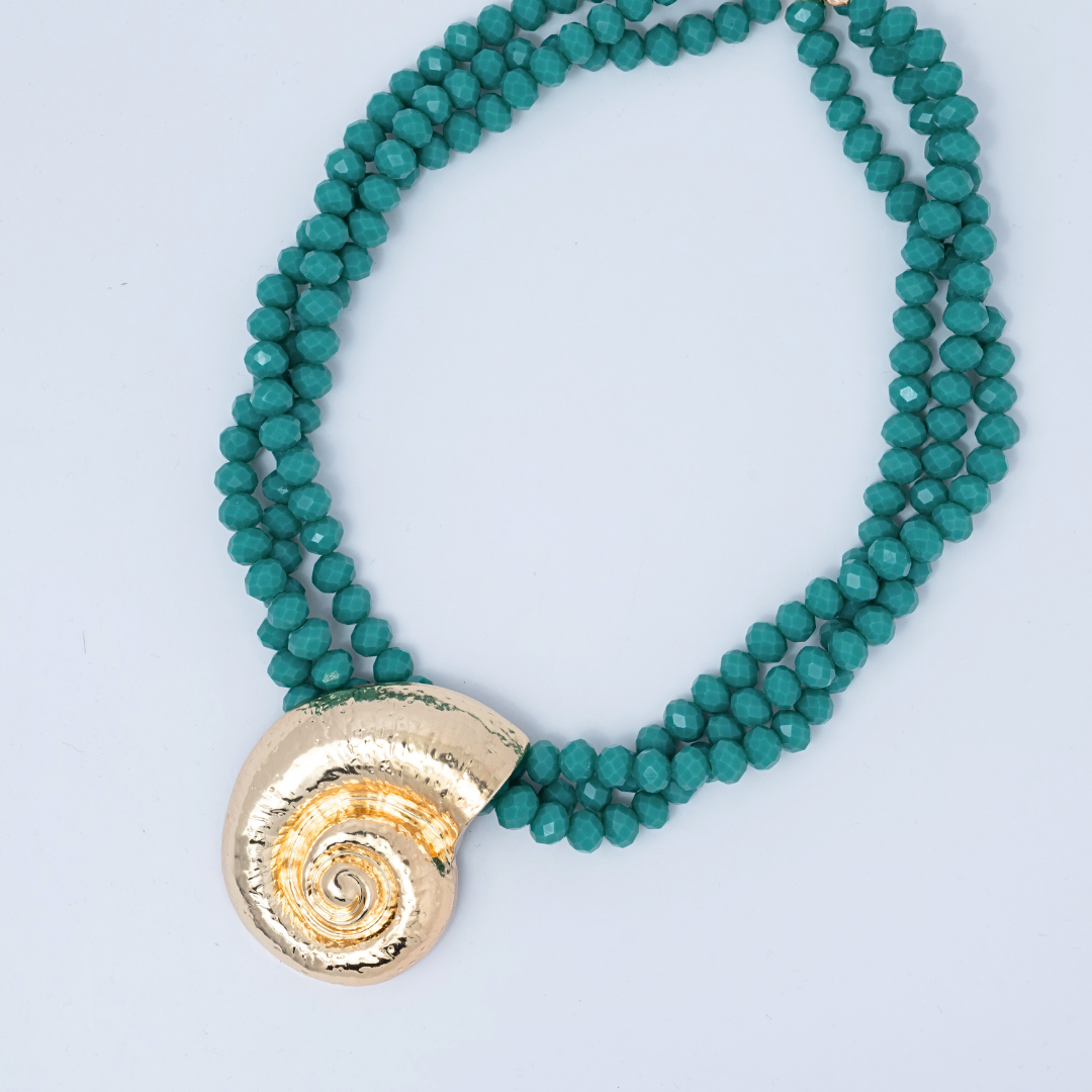 Collar Caracol Turquesa.