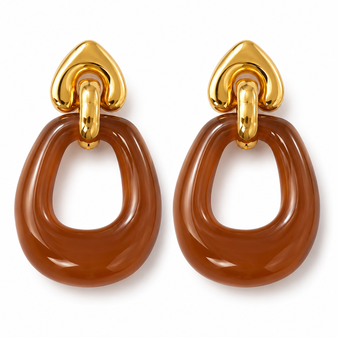 Aretes Carmina café.