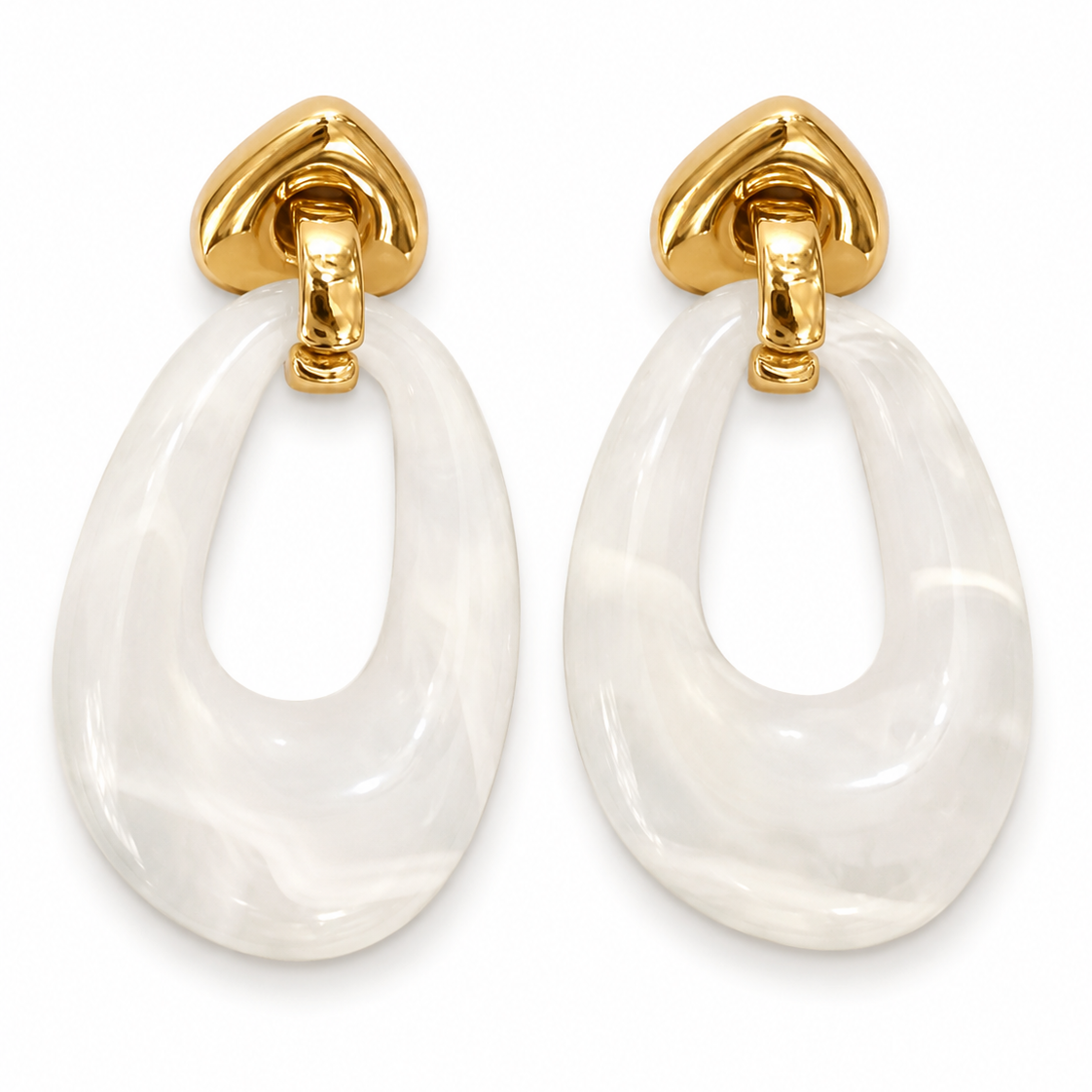 Aretes Carmina blancos.