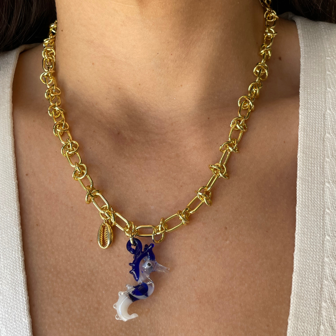 Collar Caballito azul
