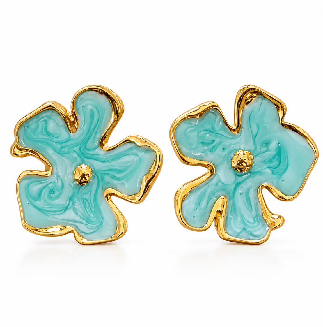 Aretes Lirio Turquesa.