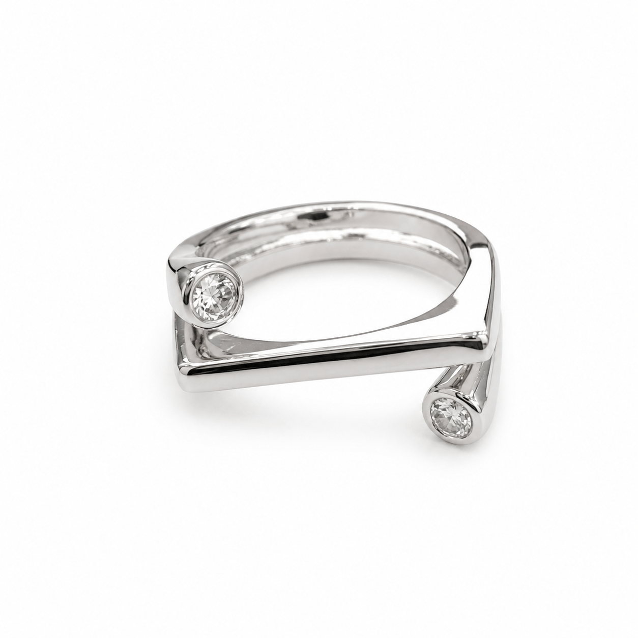 Anillo Italia plateado.