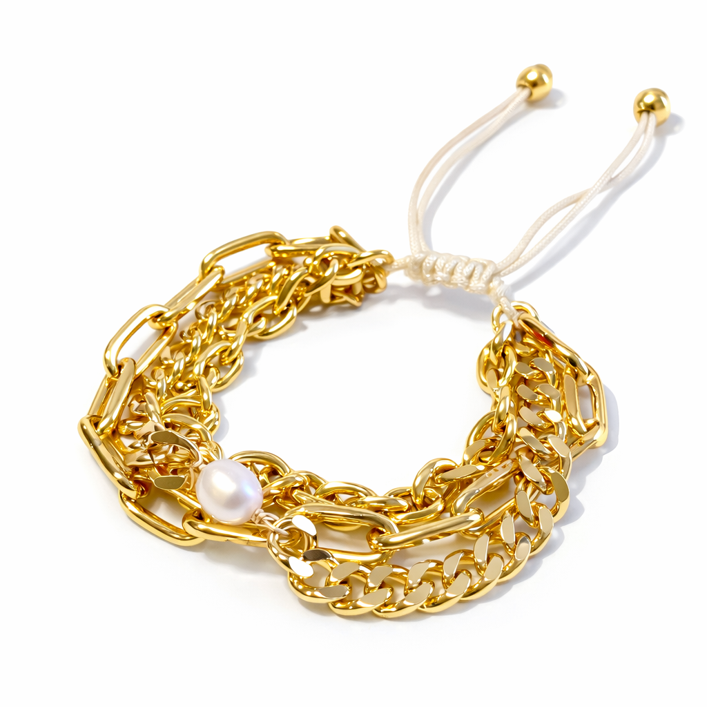 pulsera ajustable triple de Cadenas.