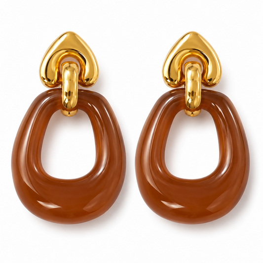 Aretes Carmina café.