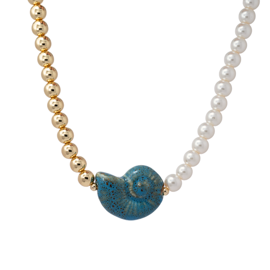 Collar Holbox Turquesa.