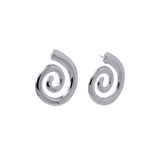 aretes Roll plateados.