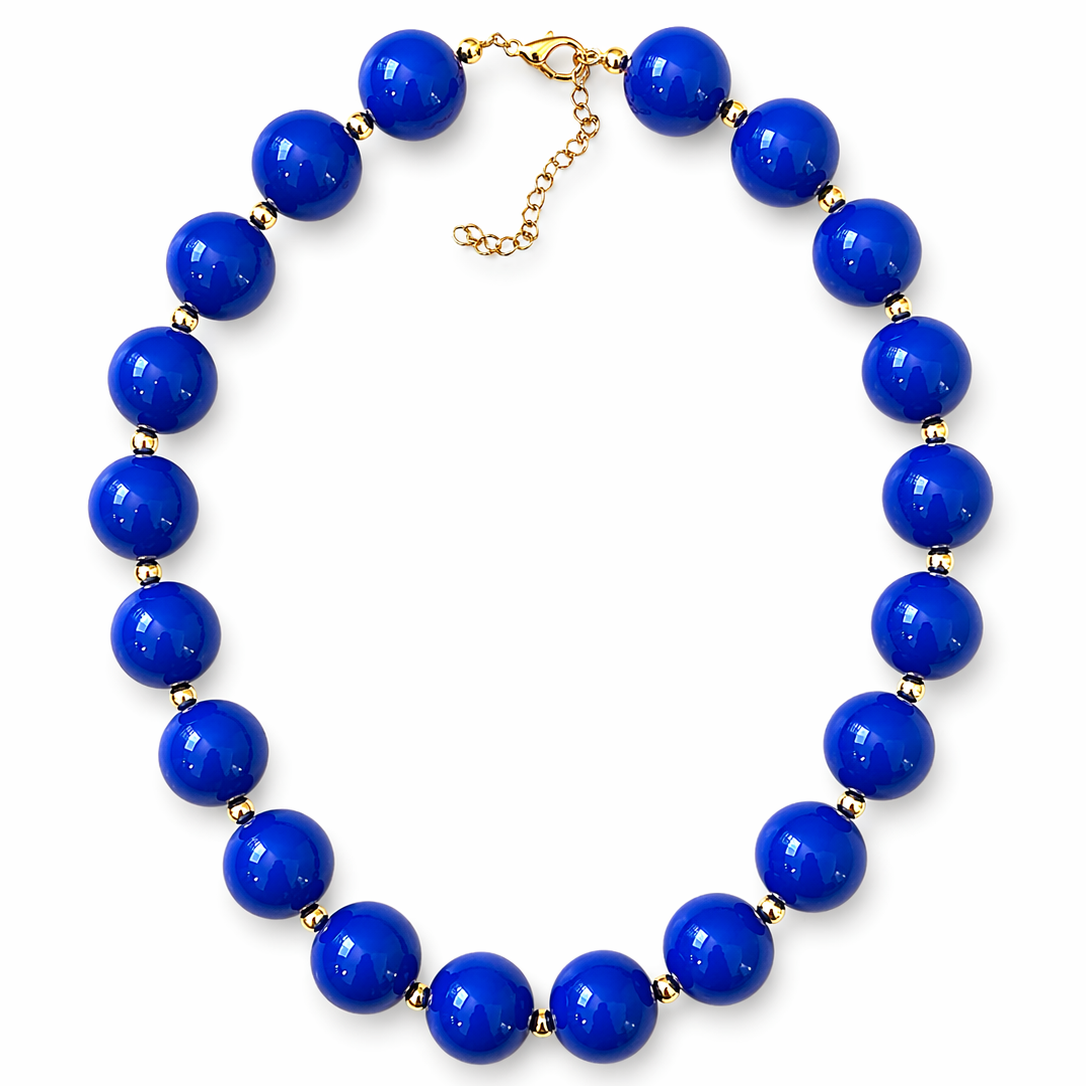 Collar Bubble Azul rey.