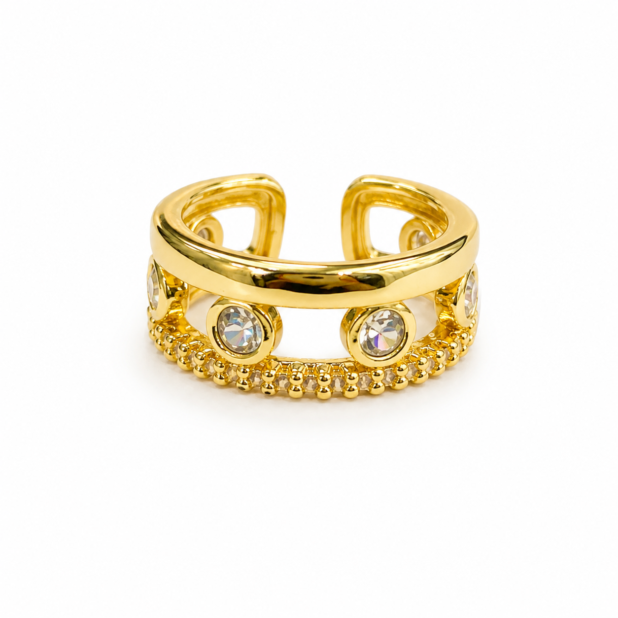 Anillo Carlota dorado.
