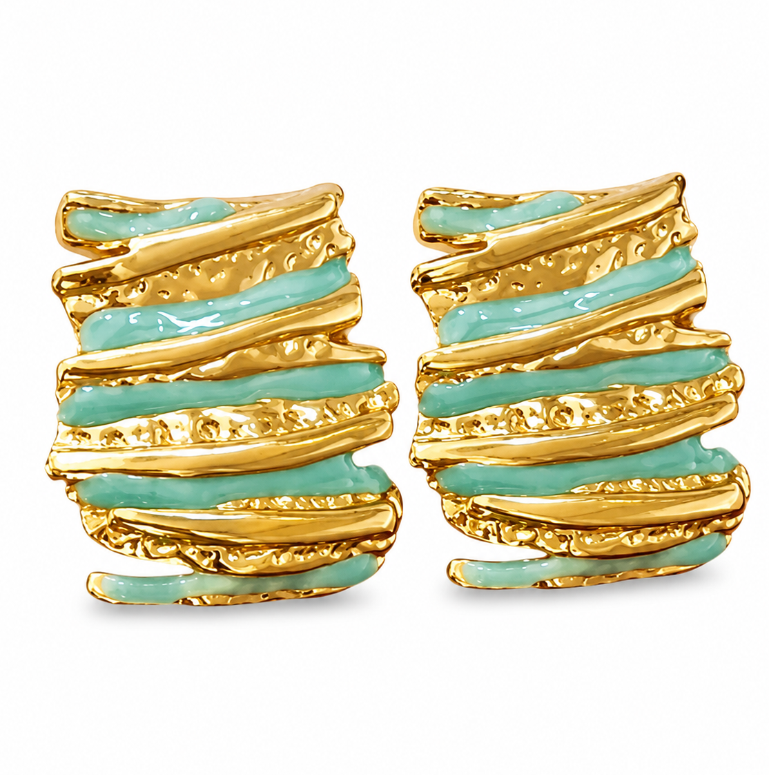 Aretes Grecia turquesa.