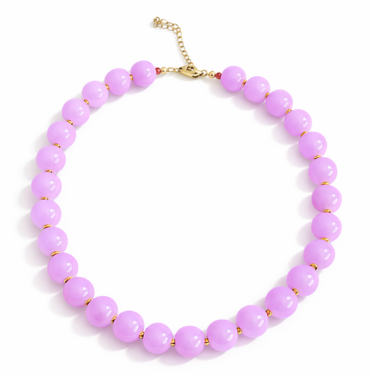 Collar Bubble Rosa fuerte.