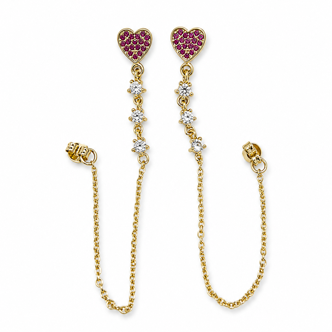 Aretes Milán rosa.