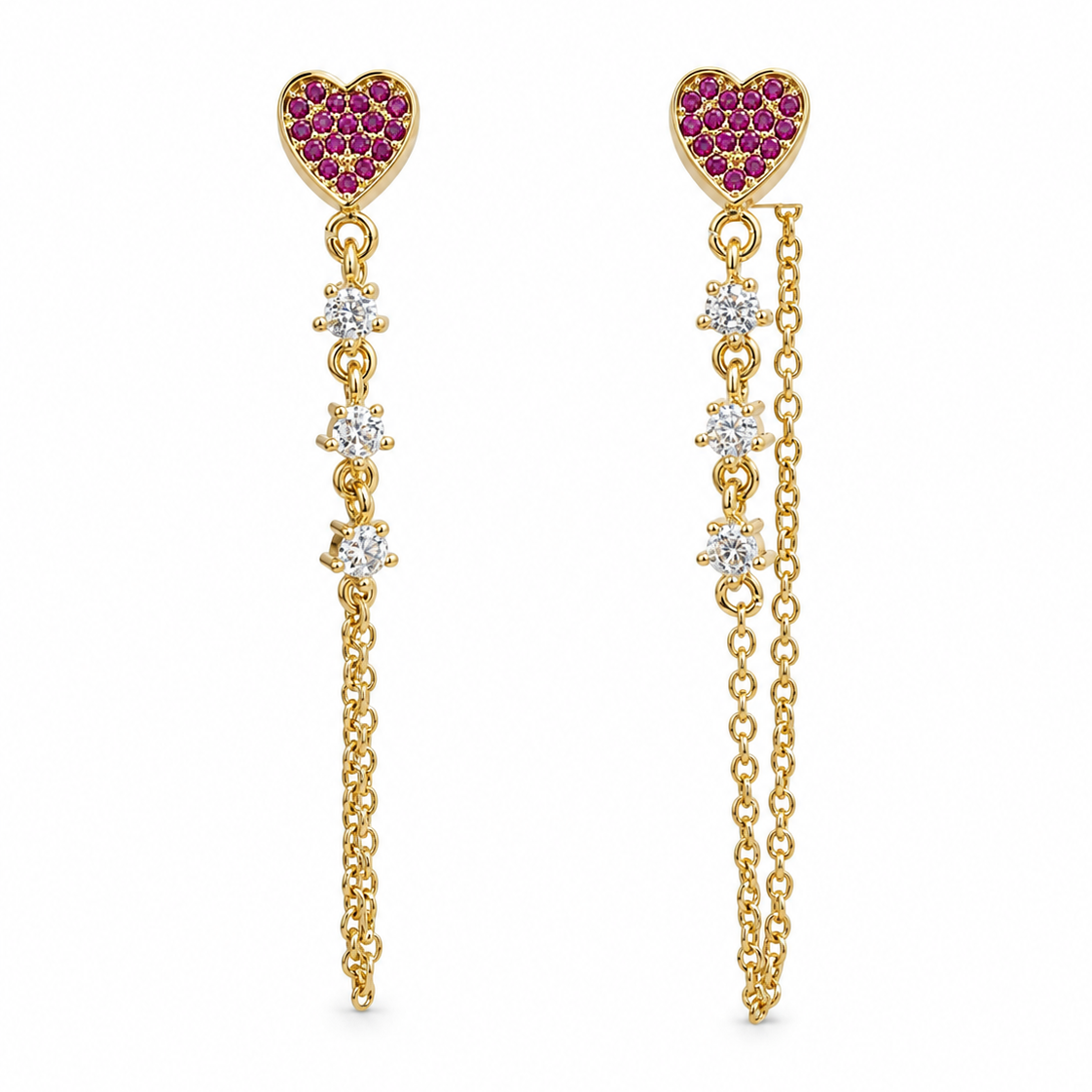Aretes Milán rosa.
